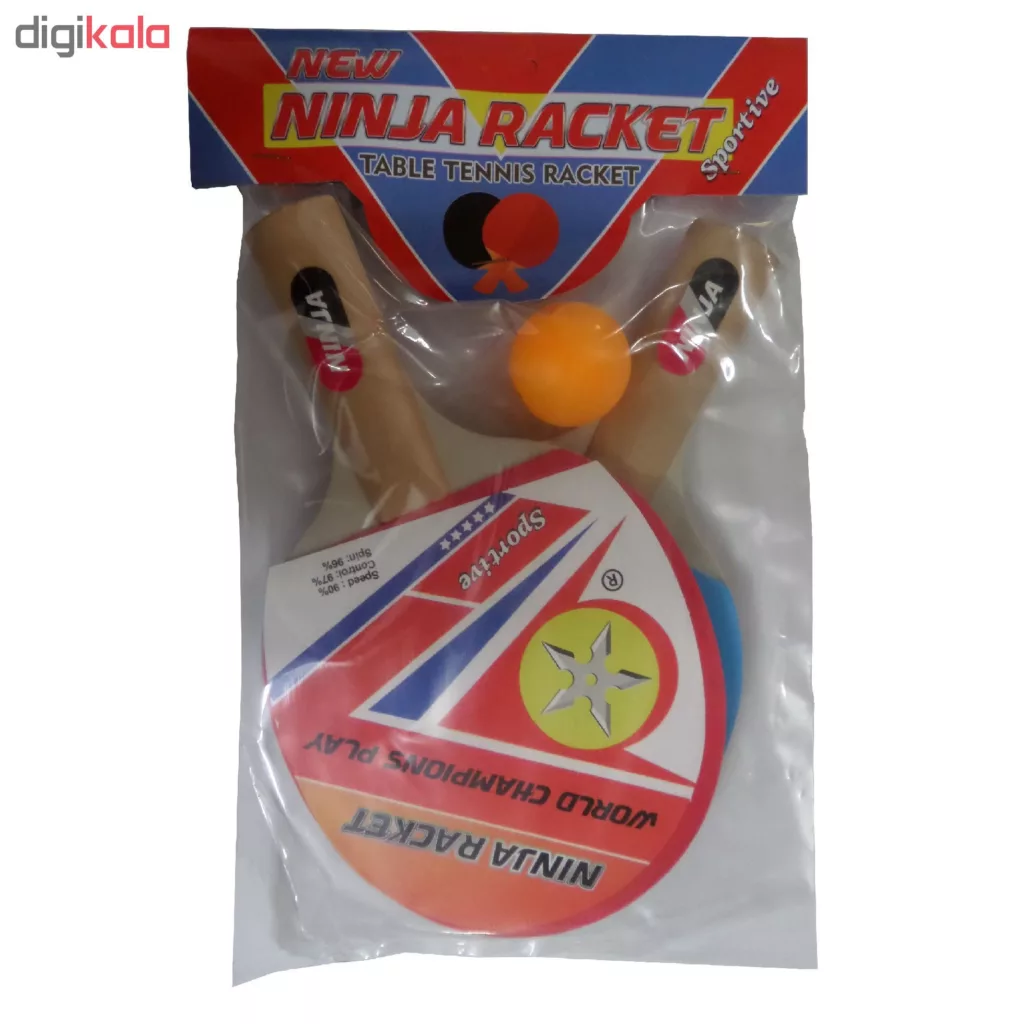 راکت پینگ پنگ نینجا کد p12 بسته 2 عددی به همراه توپ