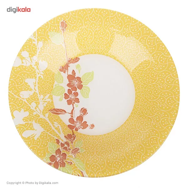 سرویس غذاخوری 19 پارچه لومینارک مدل Japanese Tree به همراه یک ست 6 عددی لیوان