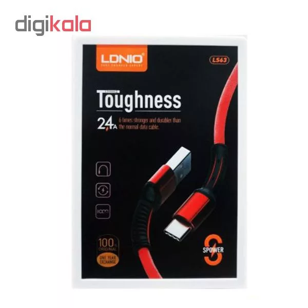 کابل تبدیل USB به USB - C الدینیو مدل LS63 طول 1 متر