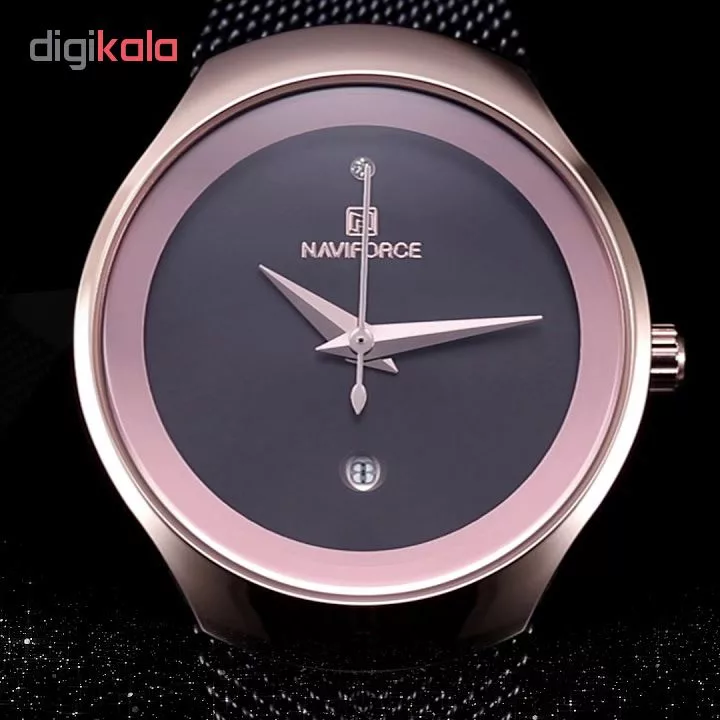 ساعت مچی عقربه ای زنانه نیوی فورس مدل NF5004-BL-RG