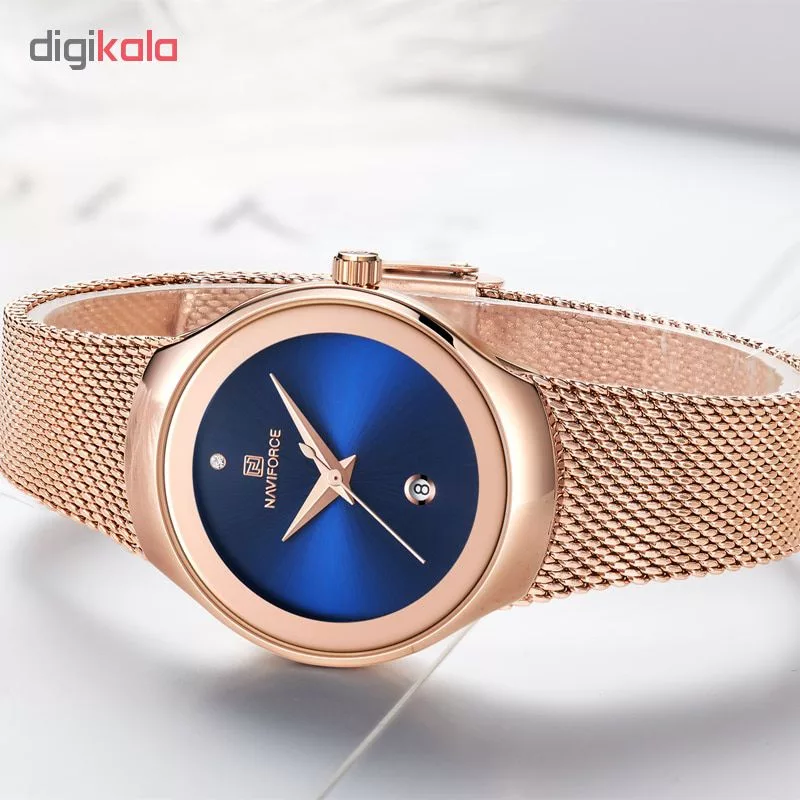 ساعت مچی عقربه ای زنانه نیوی فورس مدل NF5004-RG-BL