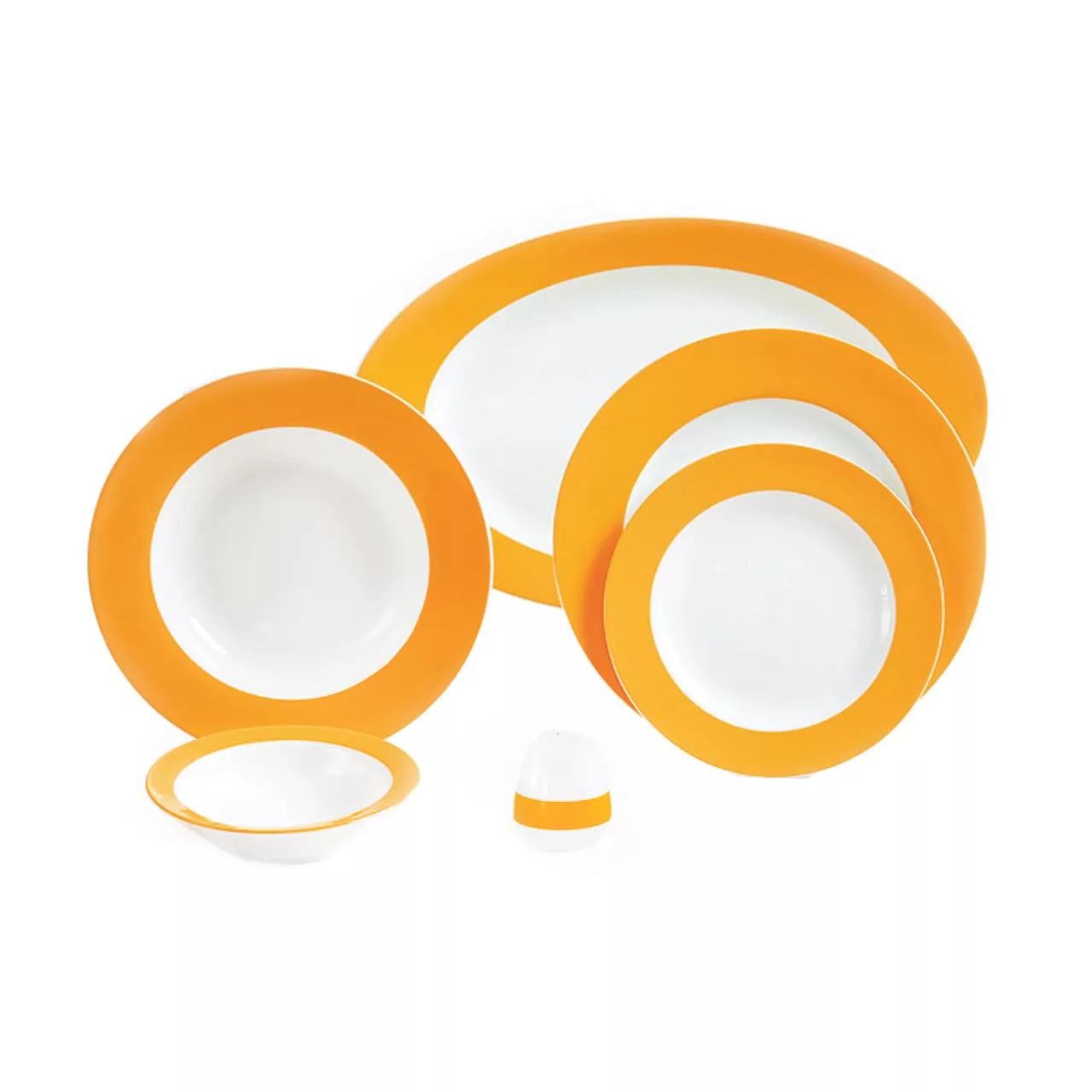 سرویس چینی 28 پارچه غذاخوری چینی زرین ایران سری ایتالیا اف مدل نارنج درجه عالی