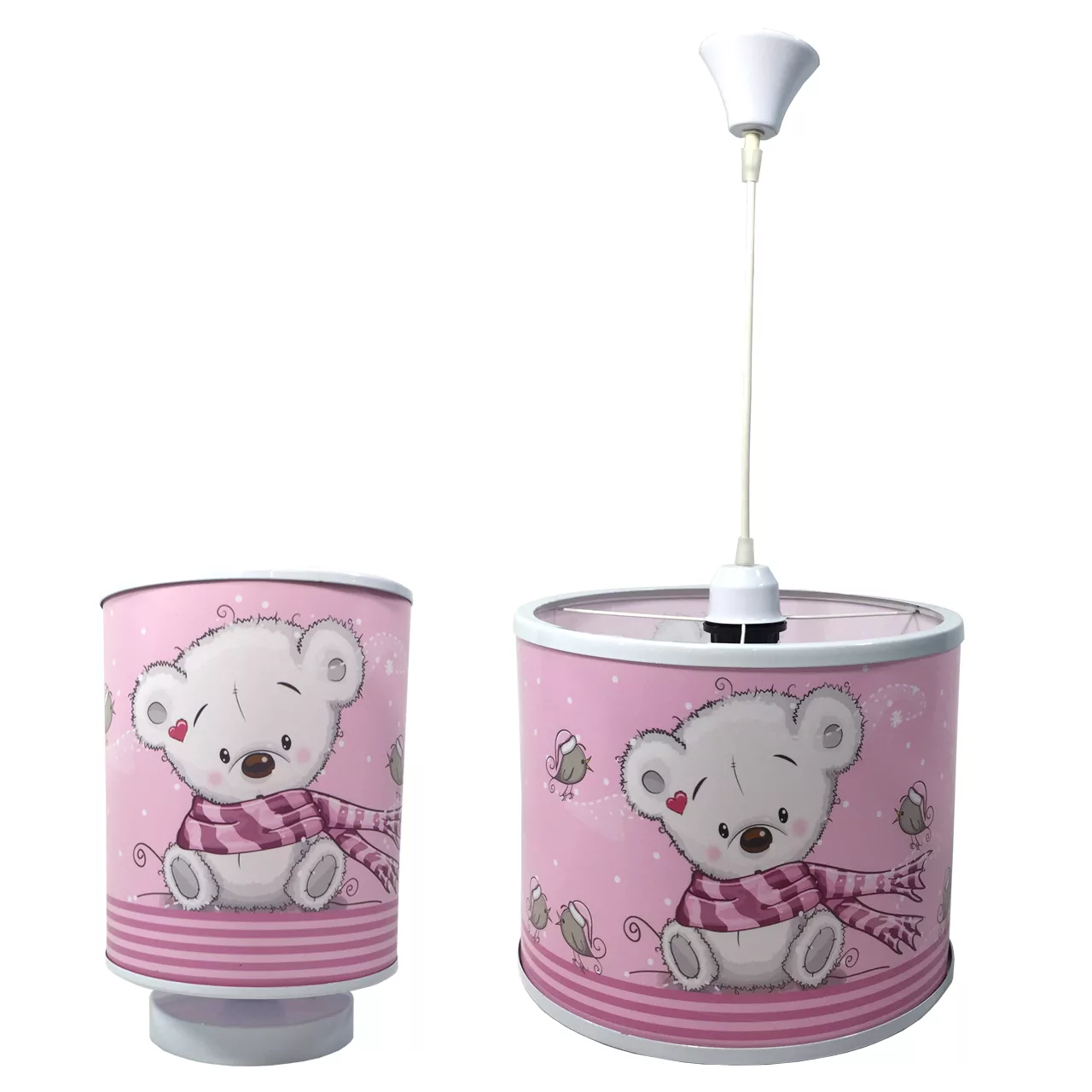 لوستر کودک طرح خرس شال دار کد 43 به همراه چراغ خواب