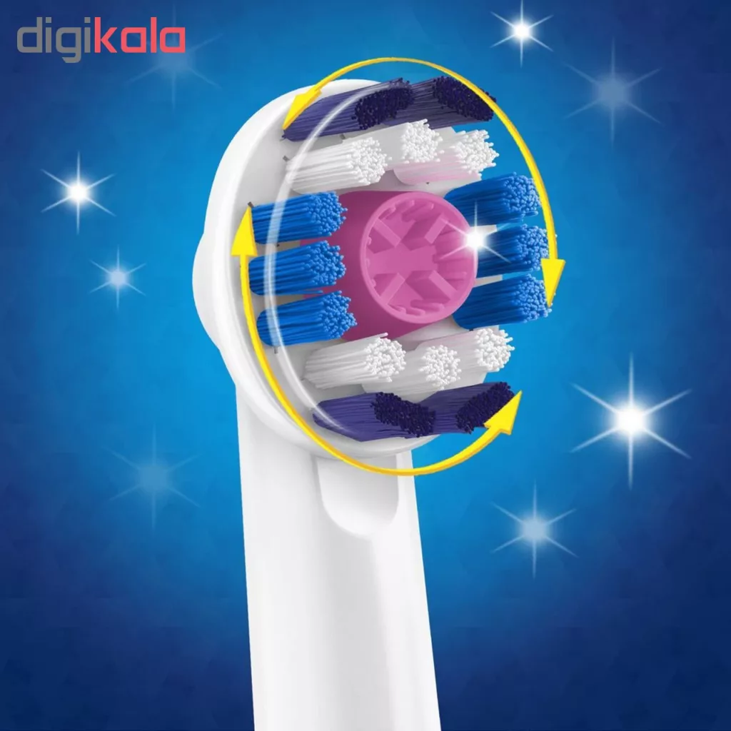 سری یدک مسواک برقی اورال-بی مدل 3D White بسته 2 عددی