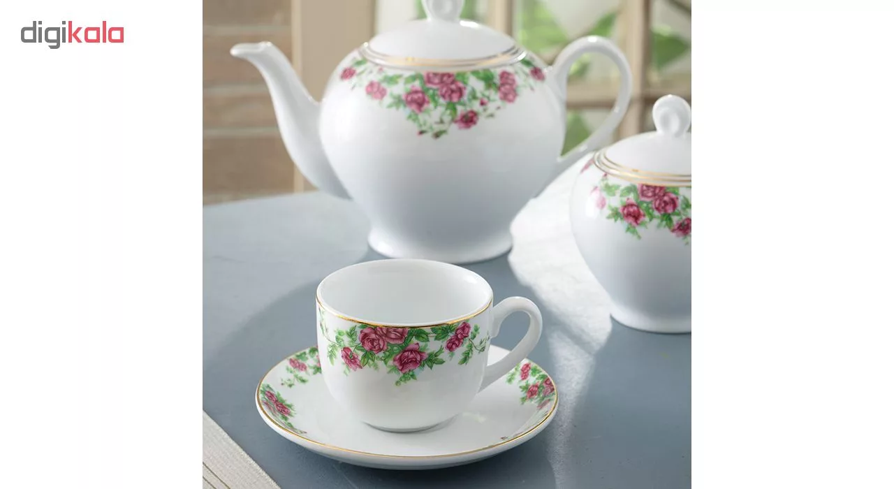 سرویس غذاخوری 102 پارچه چینی زرین ایران سری ایتالیا اف مدل Bidgol درجه عالی