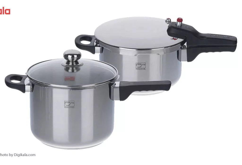 زودپز دوقلو پارس استیل مدل کف سه لایه گنجایش 4.5 و 6  ليتر