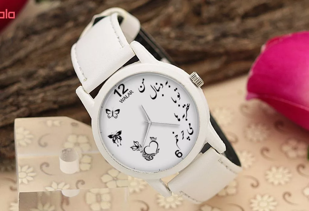 ساعت مچی عقربه ای زنانه والار طرح من به دنبال تو با عقربه ها می چرخم کد LF1642