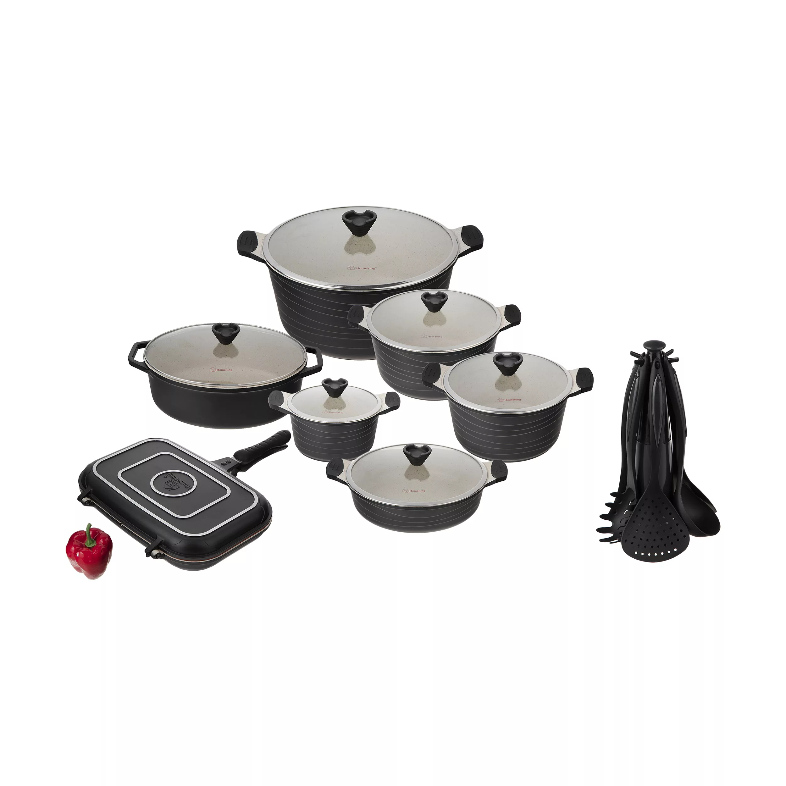 سرویس پخت و پز 22  پارچه هوم کینگ کد 001