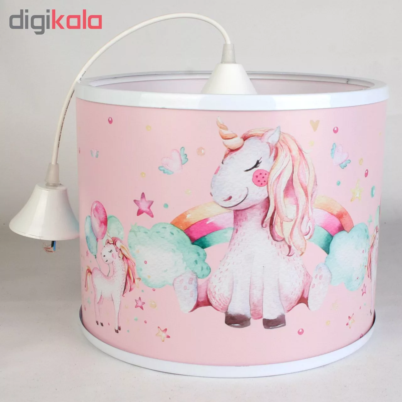 لوستر کودک طرح یونیکورن کد 51 به همراه چراغ رومیزی