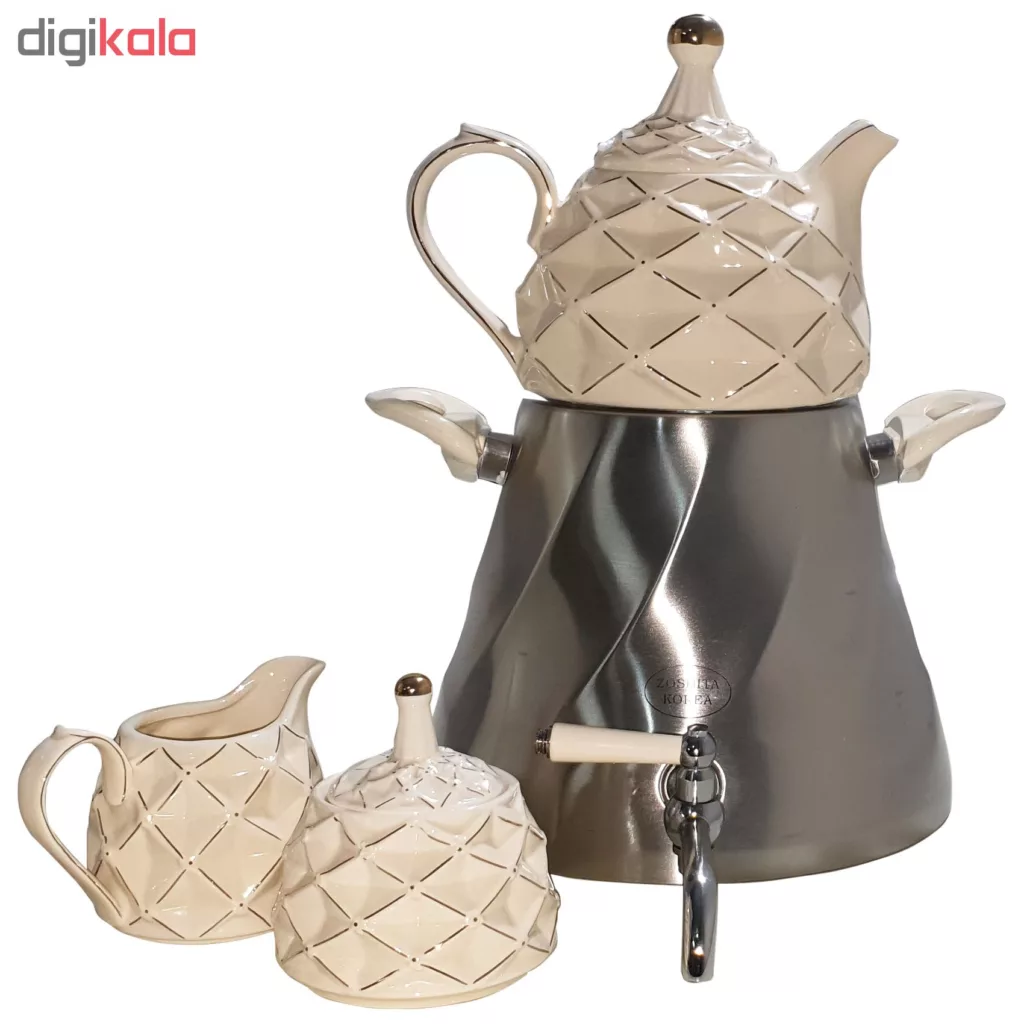 کتری و قوری زوشیتا مدل 002 همراه با ظرف شیر و شکر
