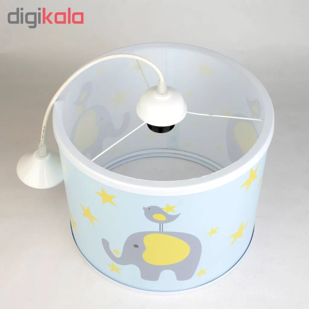 لوستر کودک طرح فیل و گنجشک کد55 به همراه چراغ خواب