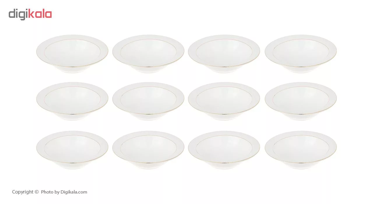 سرویس غذاخوری 102 پارچه چینی زرین ایران سری ایتالیا اف مدل Sepid Sadaf درجه عالی