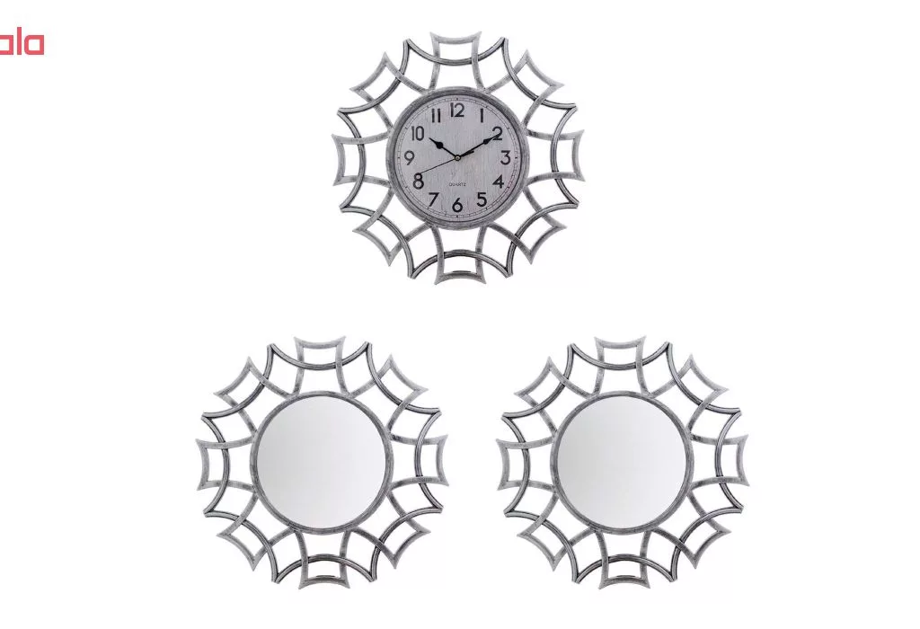 ساعت دیواری کد 3053 به همراه 2 عدد آینه