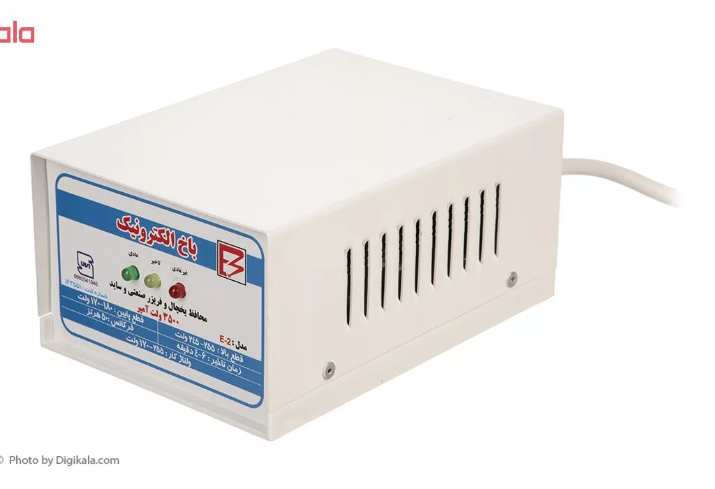 محافظ ولتاژ آنالوگ باخ الکترونیک مدل E-2-1 مناسب برای یخچال و فریزر