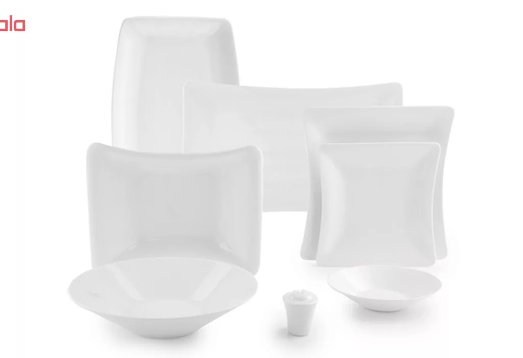 سرویس غذاخوری 97 پارچه چینی زرین سری وینچی الیسه کد 001 درجه عالی