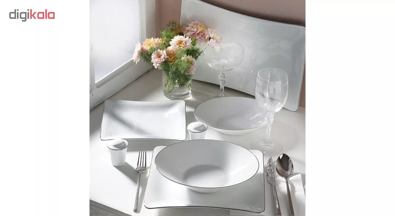 سرویس غذاخوری 97 پارچه چینی زرین سری وینچی الیسه مدل سمن درجه عالی