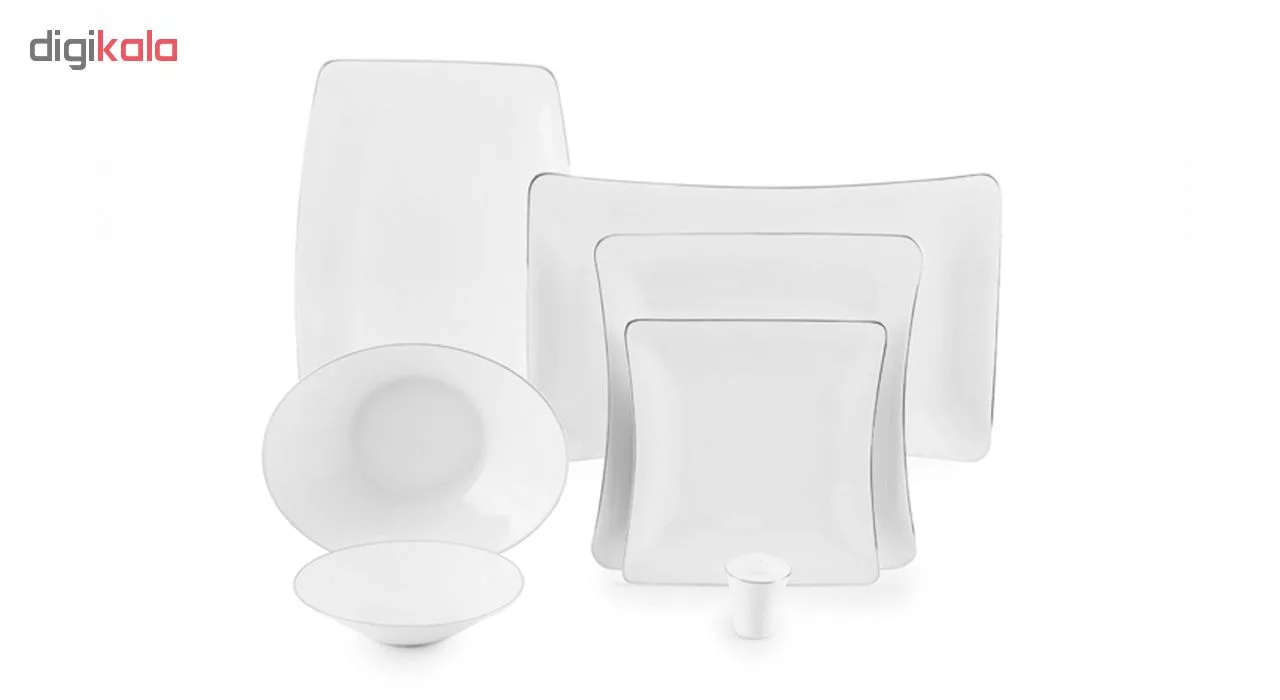 سرویس غذاخوری 97 پارچه چینی زرین سری وینچی الیسه مدل سمن درجه یک