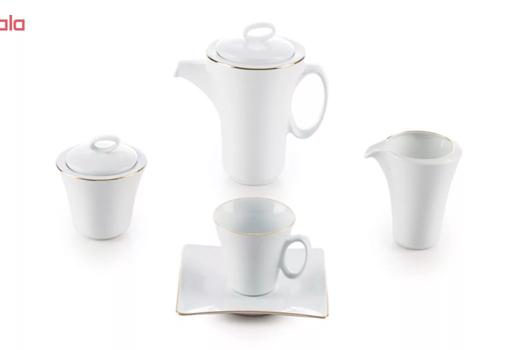 سرویس غذاخوری 97 پارچه چینی زرین سری وینچی الیسه مدل زرین درجه عالی