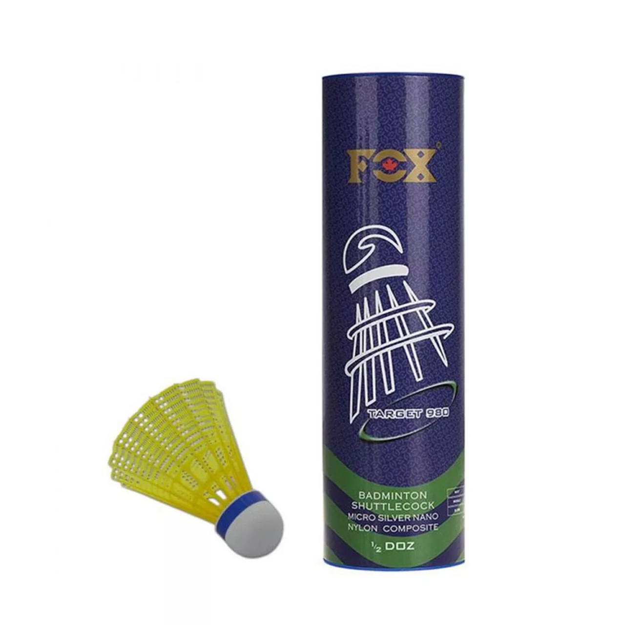 توپ بدمینتون فاکس کد 980 بسته 6 عددی سایز 3