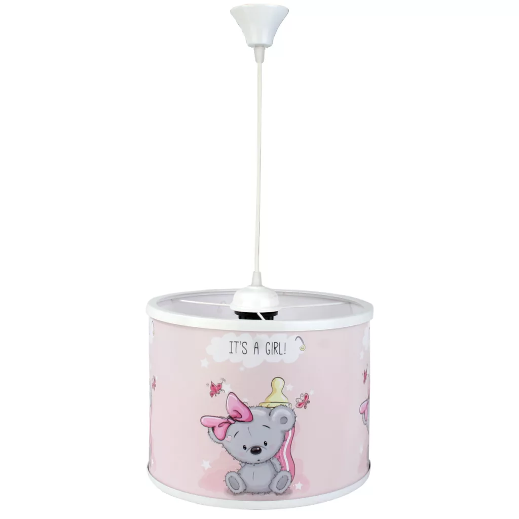 چراغ آویز کودک طرح خرس پاپیون دار کد 74