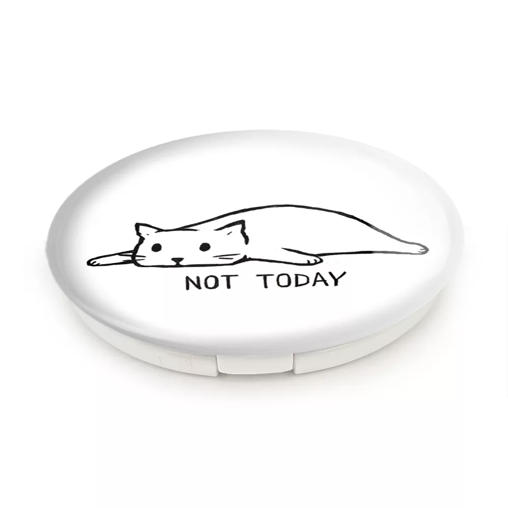 آینه جیبی خندالو طرح گربه خسته مدل تاشو کد 29294