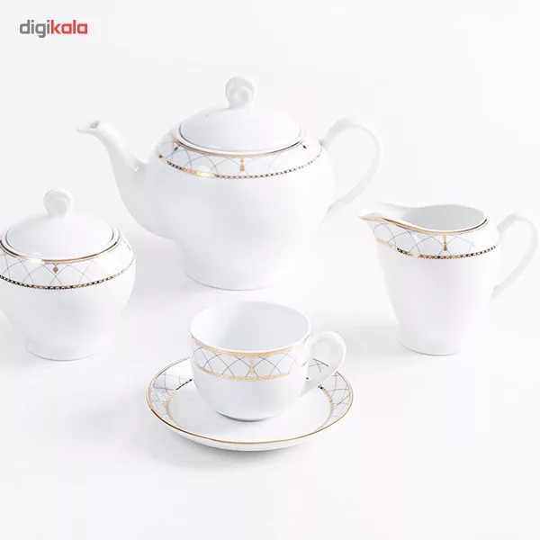 سرویس غذاخوری 102 پارچه چینی زرین ایران سری ایتالیا اف مدل Roma درجه یک