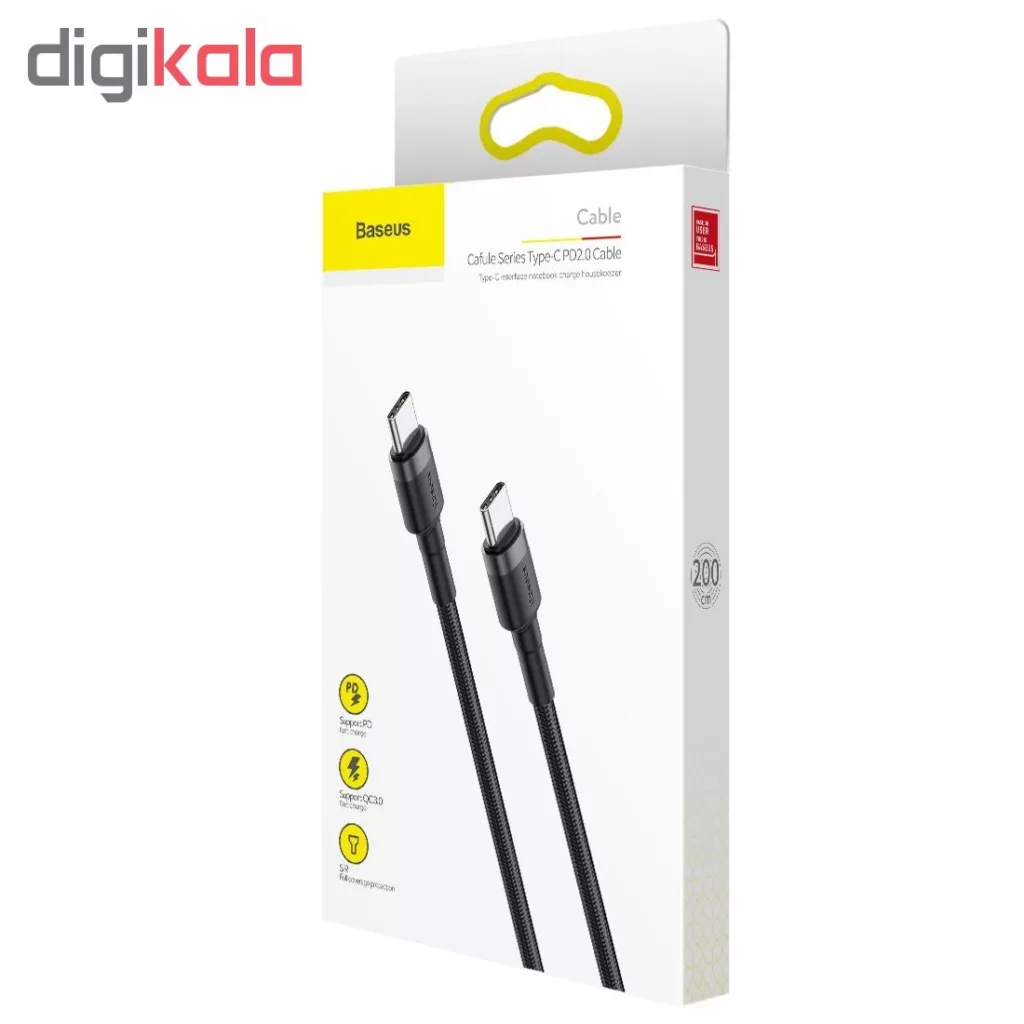 کابل USB-C باسئوس مدل CATKLF-HG1 طول 2 متر