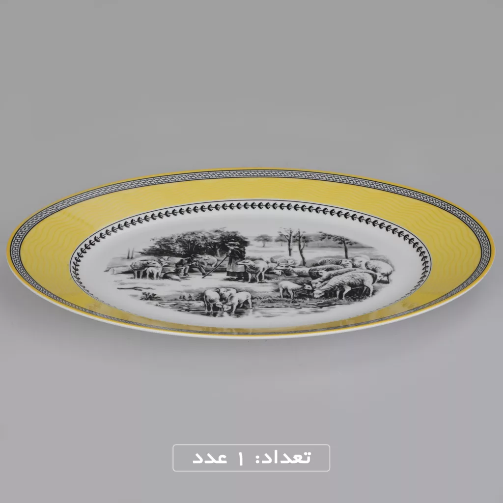 سرویس چینی 102 پارچه غذا خوری چینی زرین ایران سری ایتالیا اف مدل ویلیج درجه یک