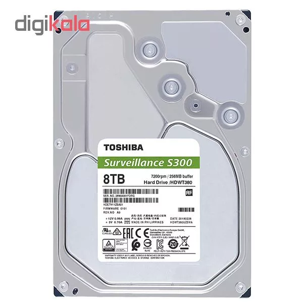 هارددیسک اینترنال توشیبا مدل s300 surveillance ظرفیت 8 ترابایت