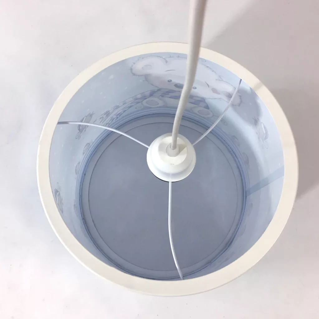 چراغ آویز کودک مدل خرس شال دار به همراه چراغ رومیزی