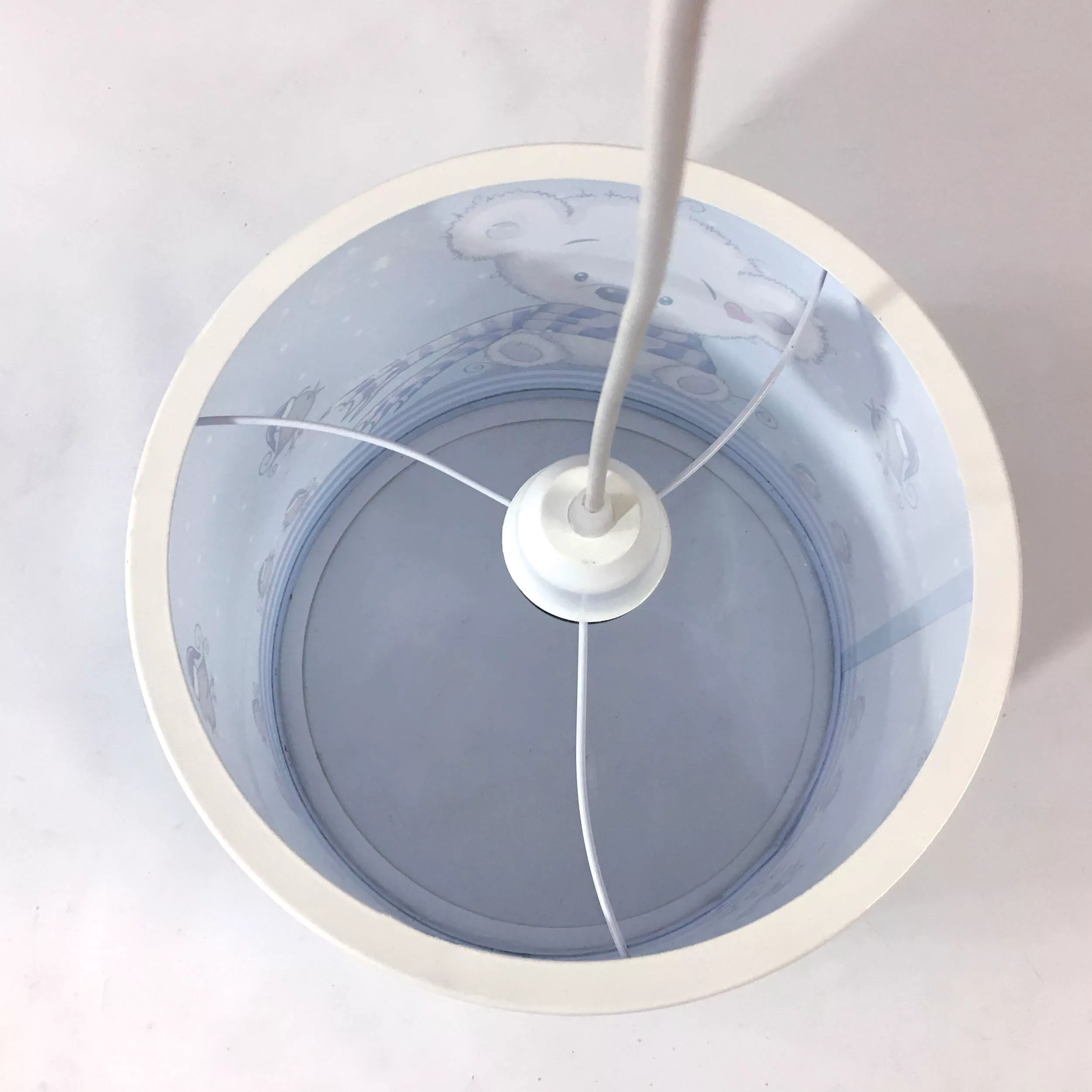 چراغ آویز کودک مدل خرس شال دار به همراه چراغ رومیزی