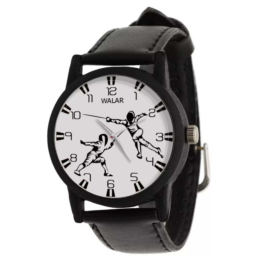 ساعت مچی عقربه ای والار طرح شمشیر بازی کد LF2214