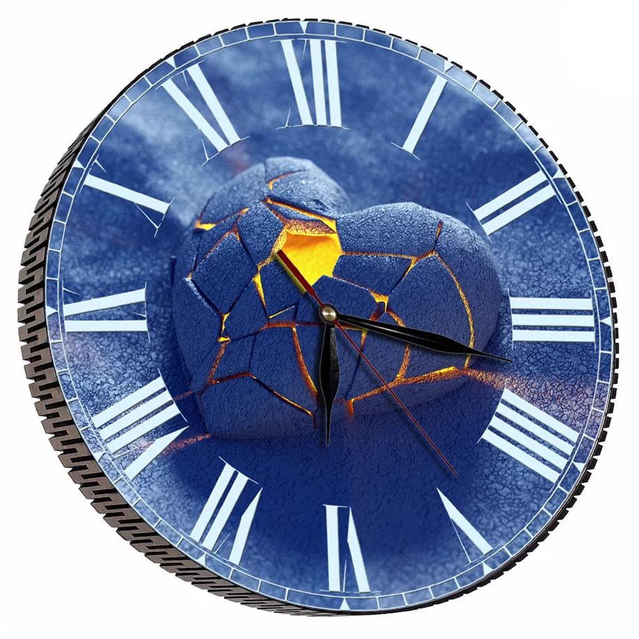 ساعت دیواری مدل قلب یخ زده