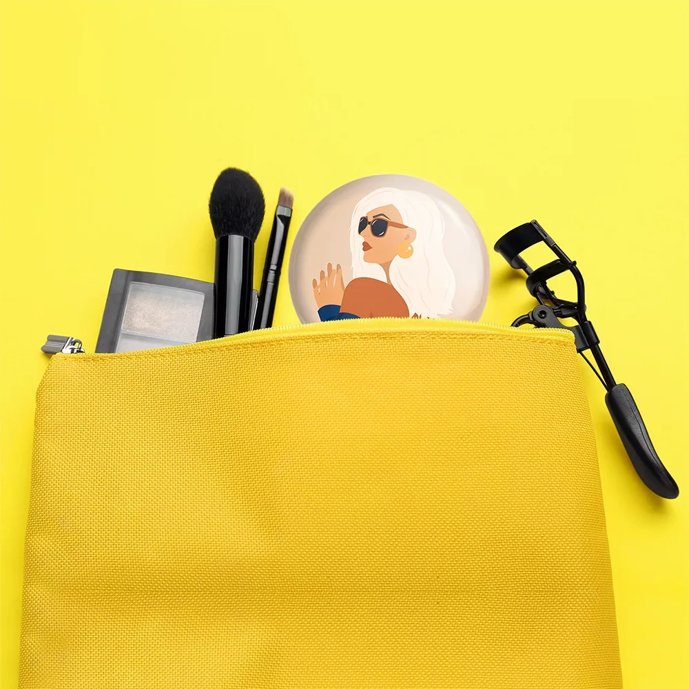 آینه جیبی خندالو مدل دختر قوی Girl Power کد 28949