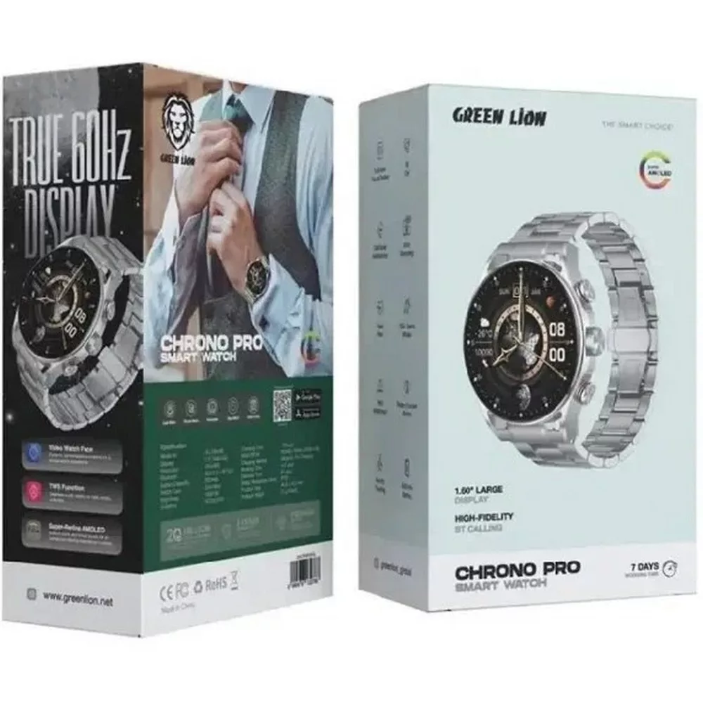 ساعت هوشمند 1/6 اینچی گرین لاین مدل Chorno pro با بند استیل