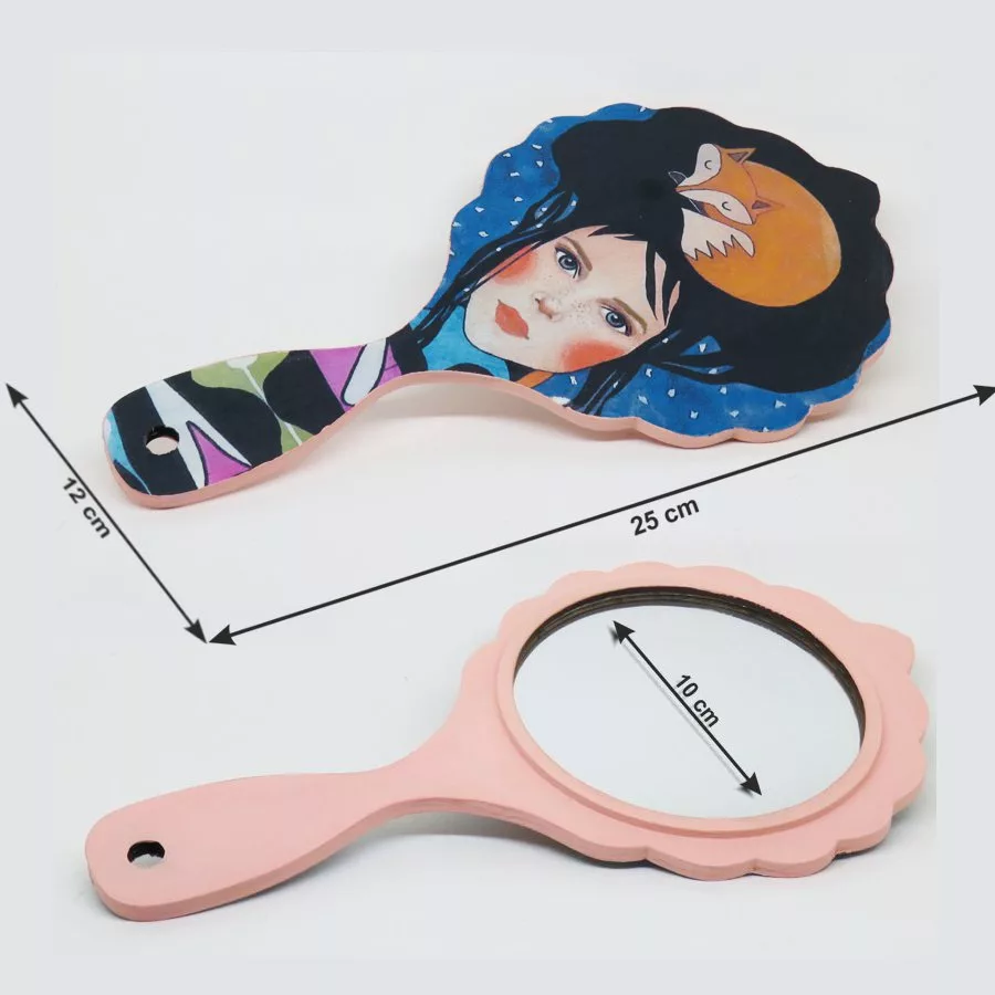 آینه آرایشی مدل دختر و روباه