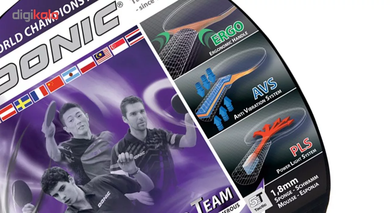 راکت پینگ پنگ دونیک شیلدکروت مدل Top Team Level 800