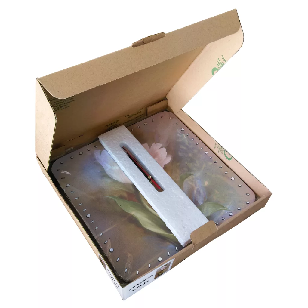 ساعت دیواری طرح گل لاله مدل 1038