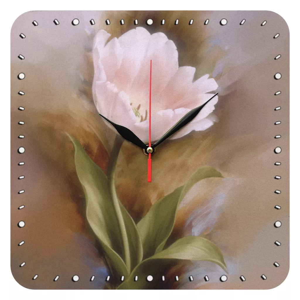 ساعت دیواری طرح گل لاله مدل 1038