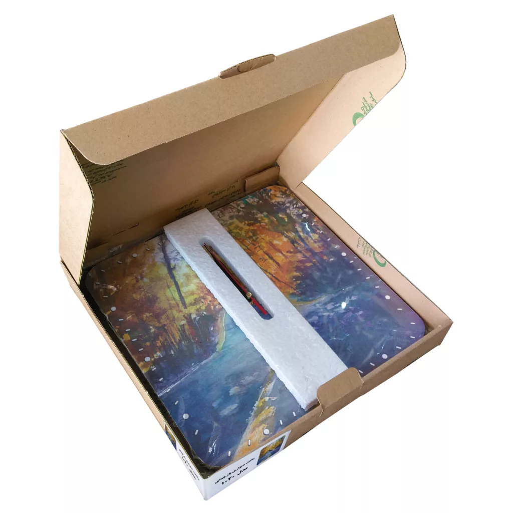 ساعت دیواری مدل 1020 طرح جاده پاییزی