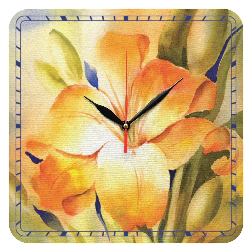 ساعت دیواری مدل 1023 طرح گل سوسن