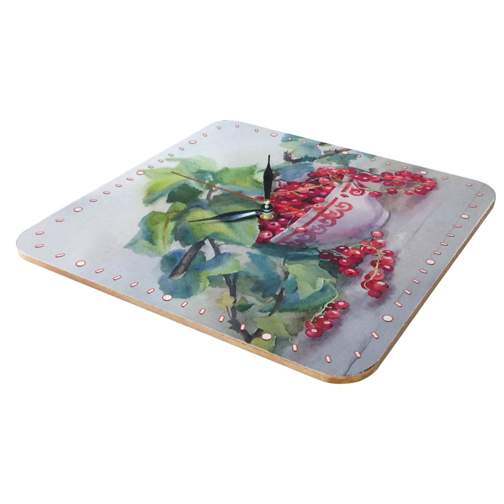 ساعت دیواری مدل 1033 طرح کاسه انگور فرنگی