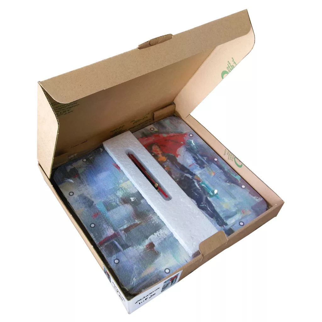 ساعت دیواری مدل 1003 طرح چتر و باران