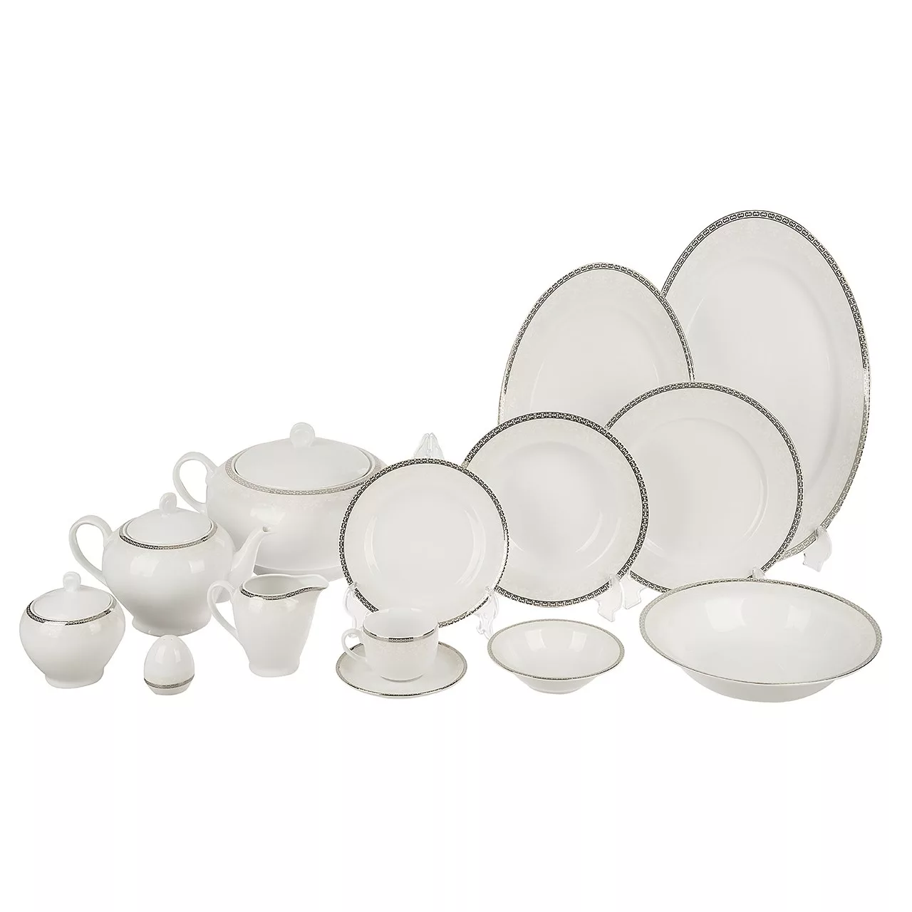 سرویس غذاخوری 102 پارچه چینی زرین ایران سری ایتالیا اف مدل Riva درجه یک