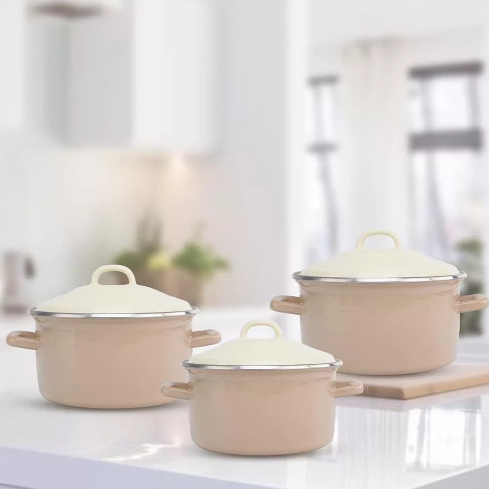 سرویس قابلمه 6 پارچه مدل لعابی