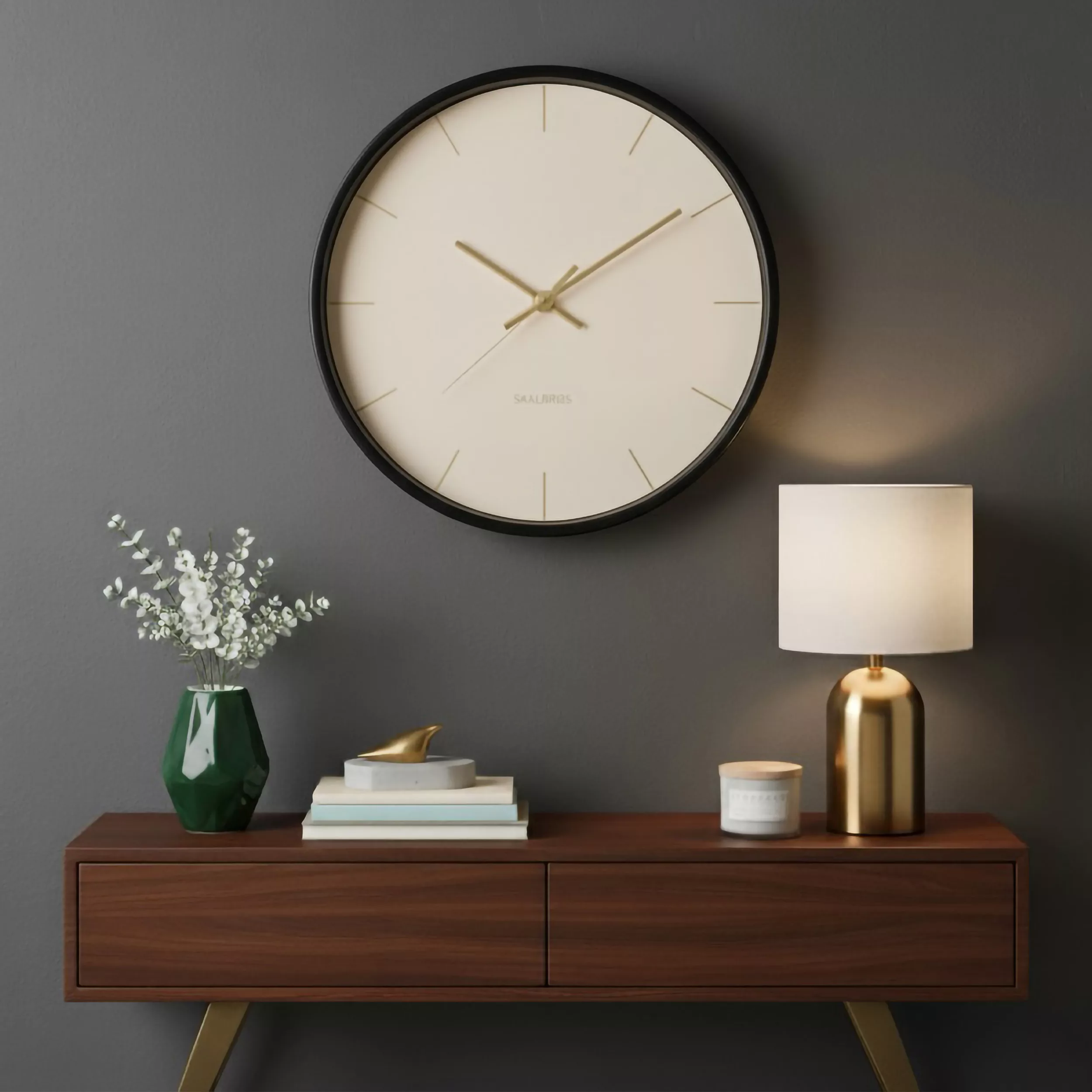 ساعت دیواری کوارتز سال بردز طرح مینیمال مدل CW-924TL