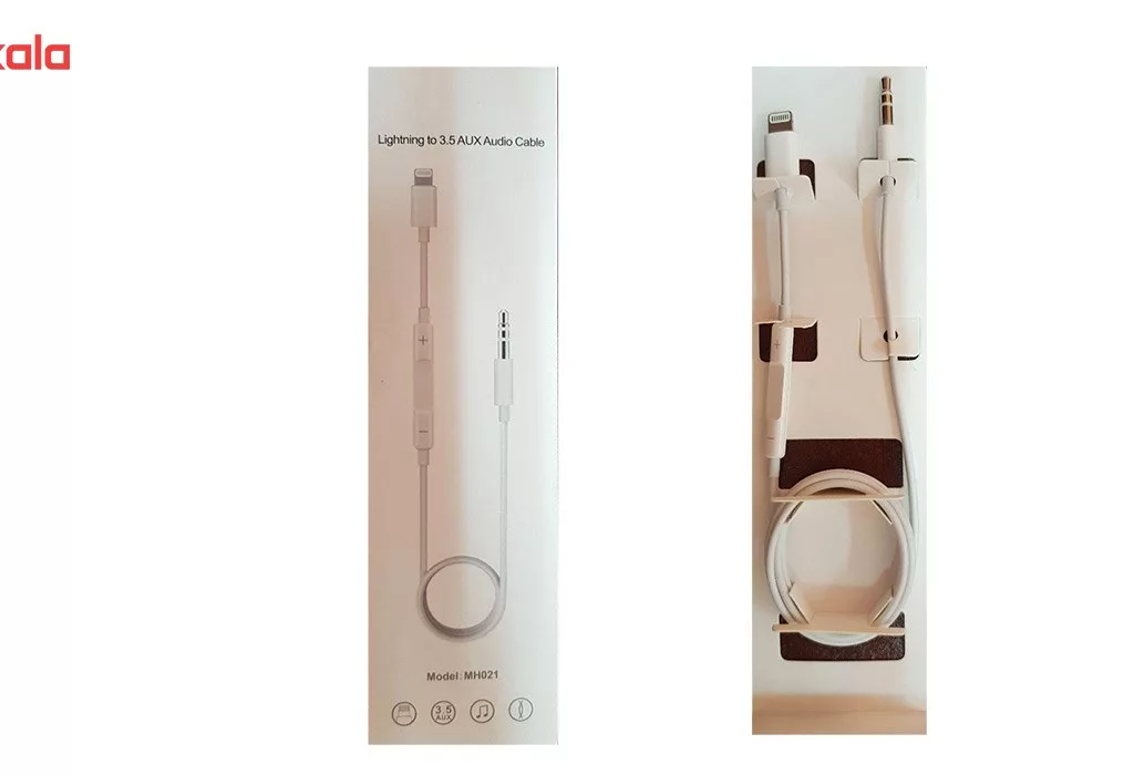 کابل تبدیل لایتنینگ به جک 3.5 AUX Audio مدل MH021 به طول 1 متر