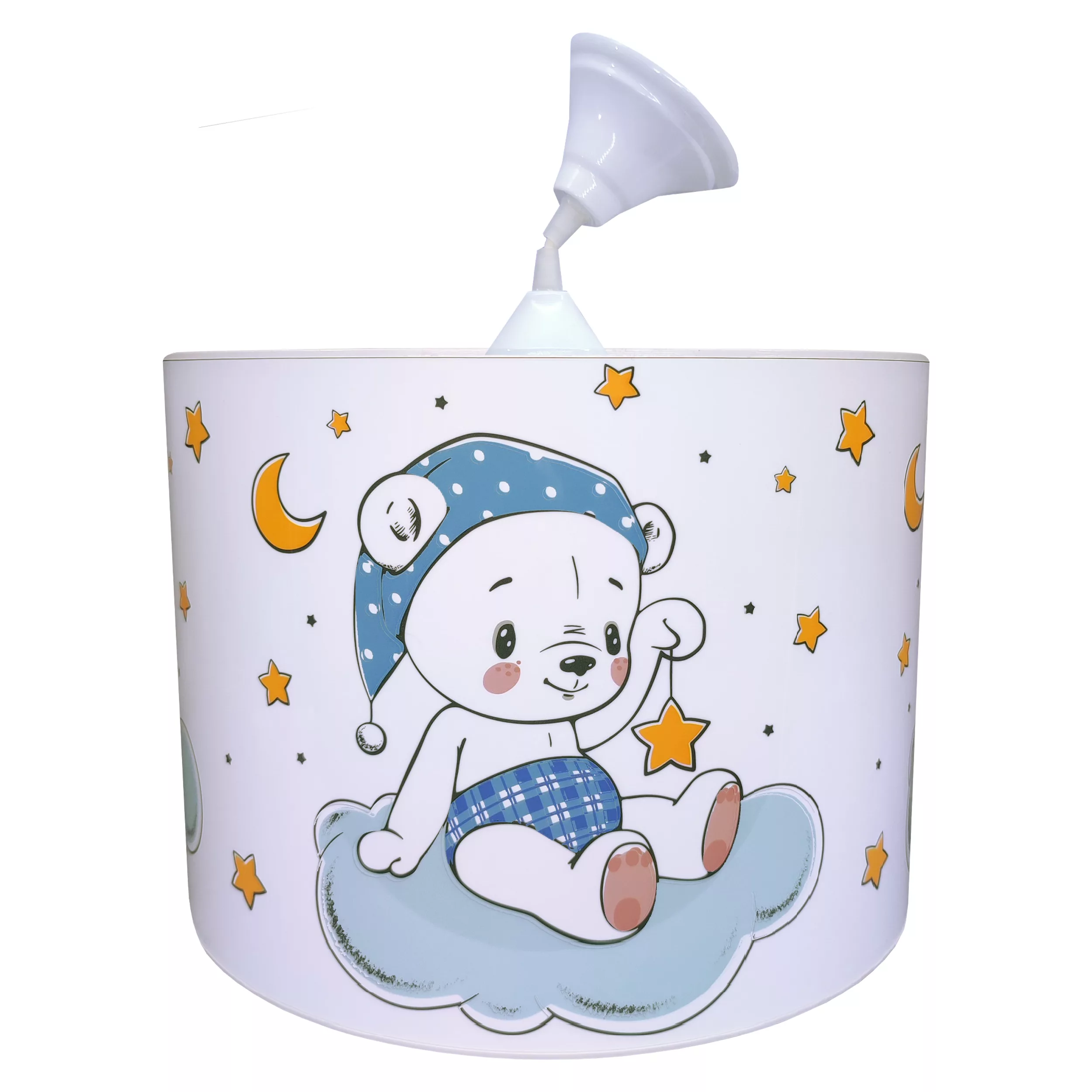 لوستر کودک مدل خرس نشسته روی ابر و ماه و ستاره