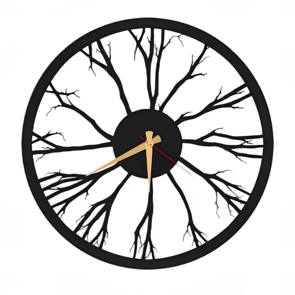 ساعت دیواری کوارتز مدل ریشه ها در زمان