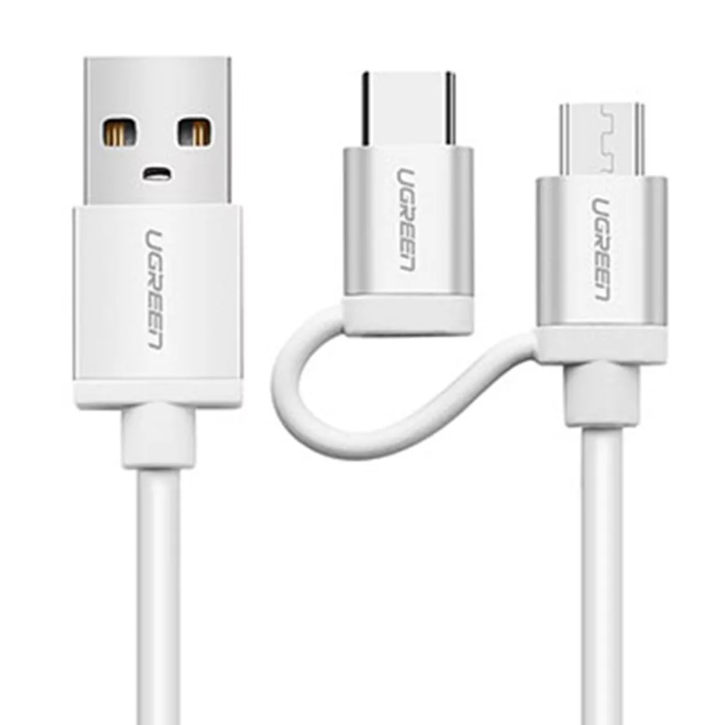 کابل تبدیل USB به USB-C/microUSB یوگرین مدل US177 طول 1.5 متر